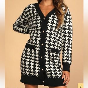Houndstooth sweater dress. Never worn!